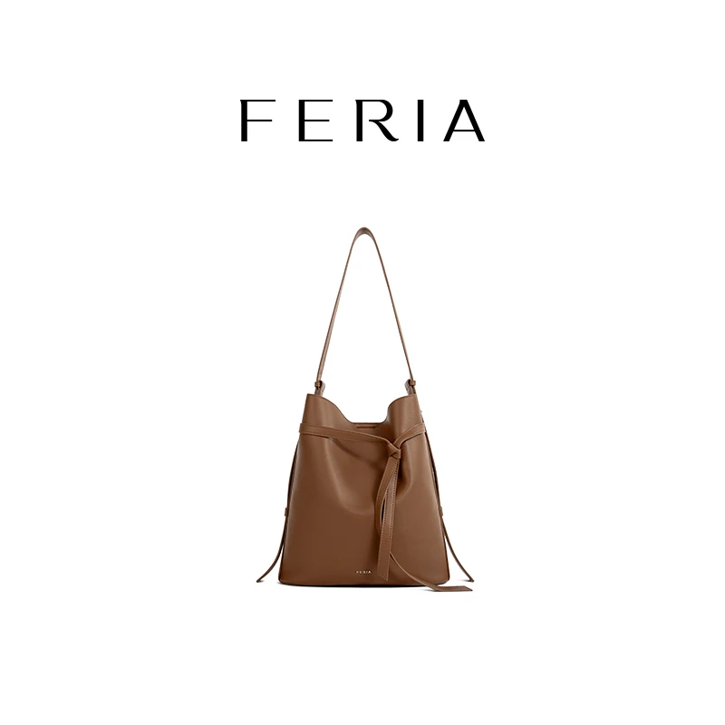 FERIA【酒窝水桶包】FE408B778韩国小众品牌精致时尚单肩包包LL
