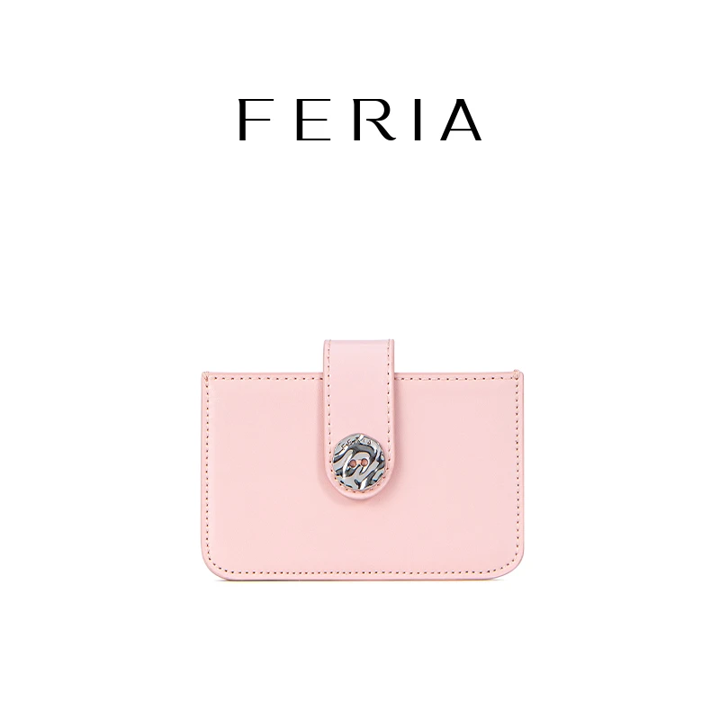 FERIA【纽扣卡包】FE403B199韩国小众品牌简约时尚多功能卡包【LL】