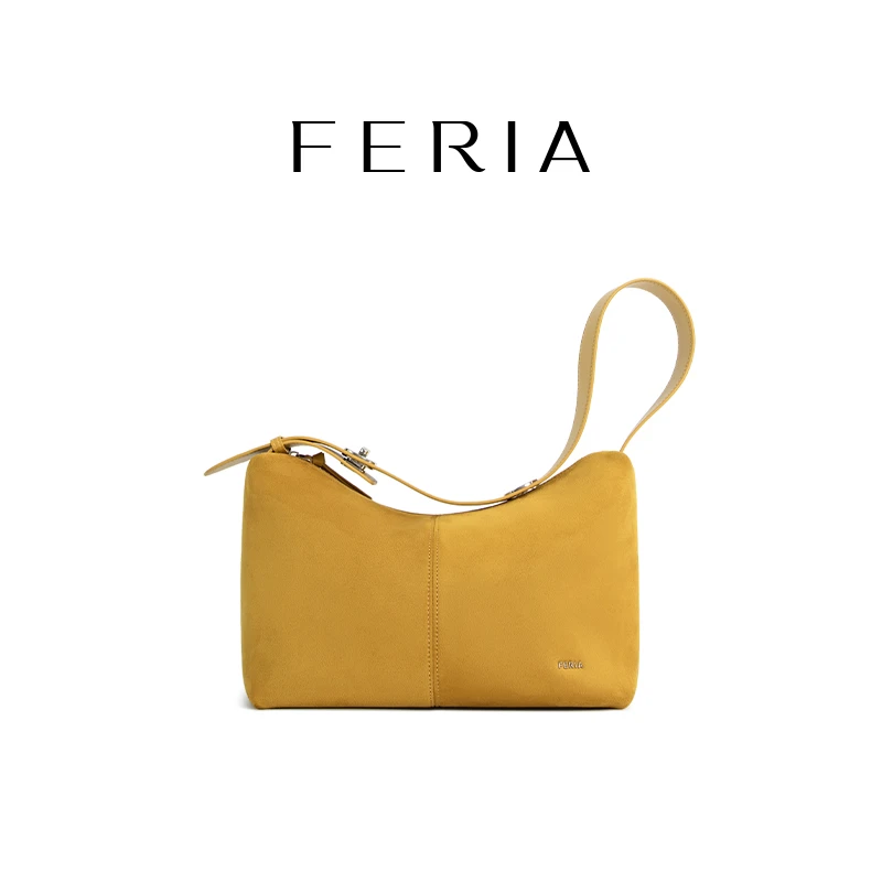FERIA【拧锁腋下包】FE409B785韩国小众品牌轻奢时尚小众单肩包LL