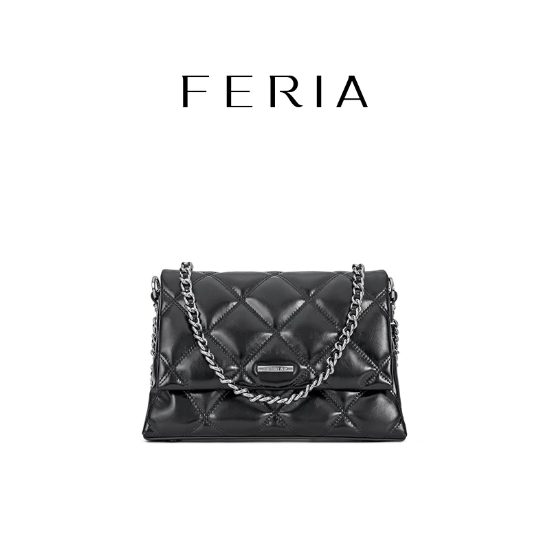 FERIA【菱格软革购物包】FE407B178韩国小众品牌舒适百搭包【LL专属】