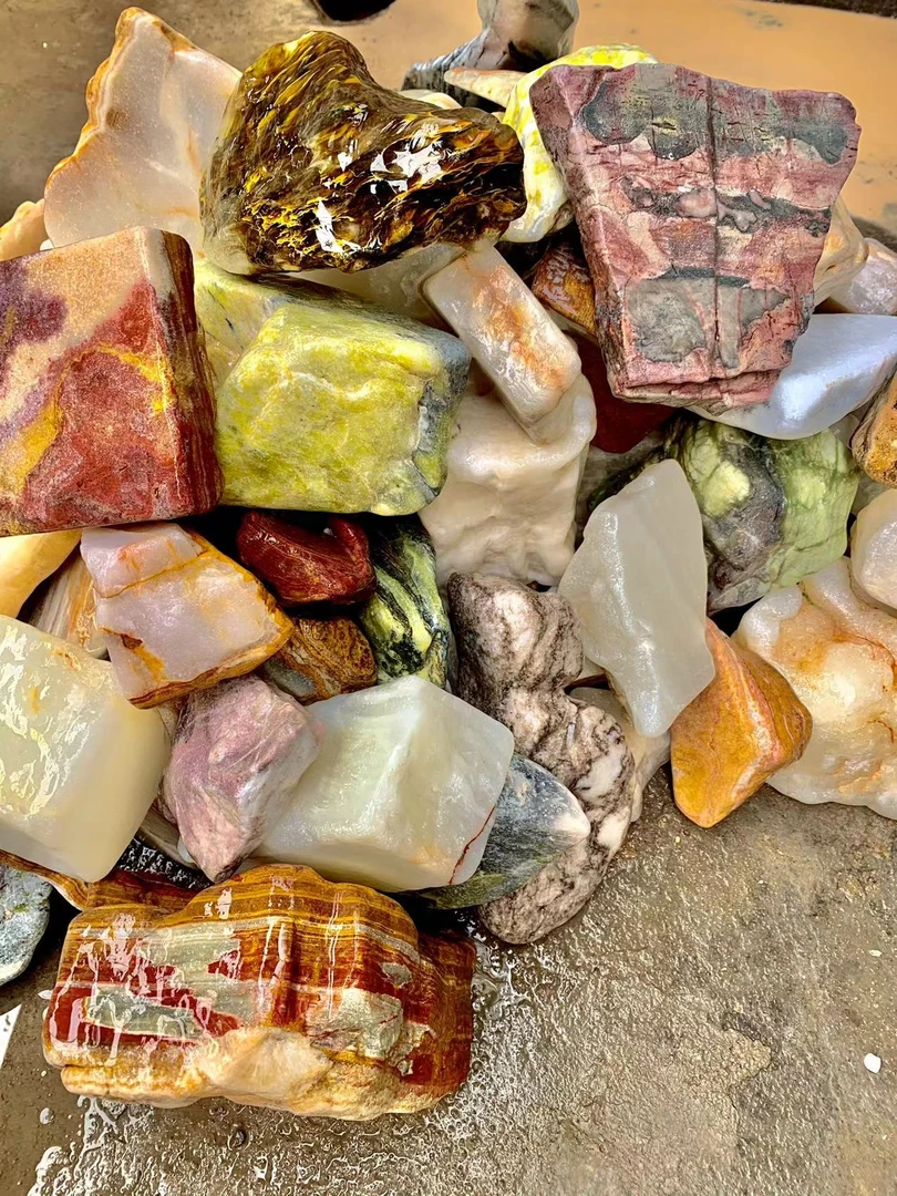 付米链接奇石家居摆件