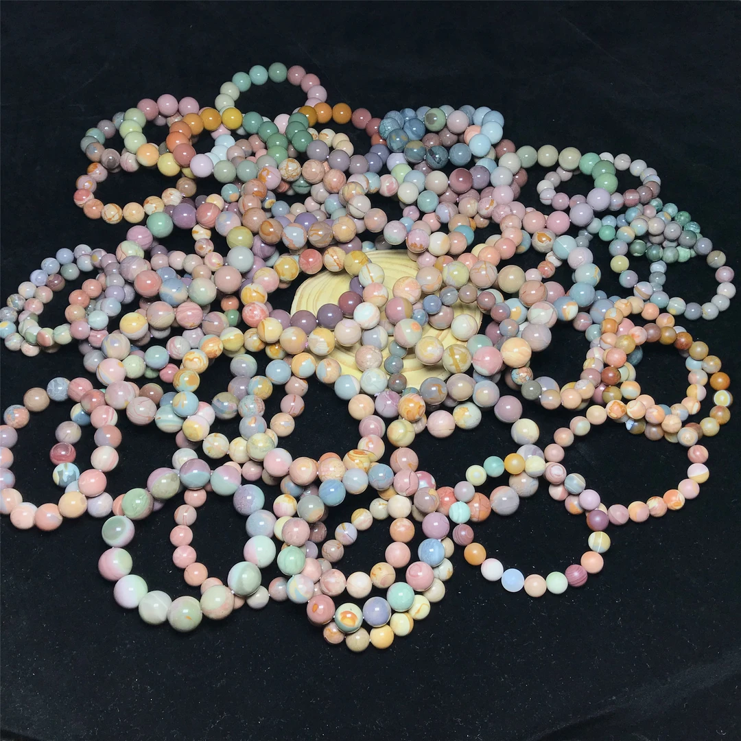 桐烯石英质玉阿拉善幻彩焦糖玛瑙女款手串DIY萌宠搭配时尚礼物