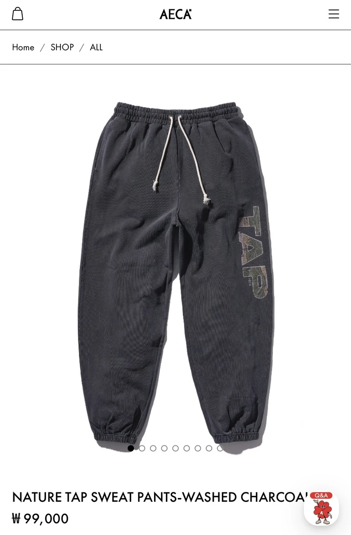 海外韩国AECA卫裤 24ss男女同款卫裤 宽松卫裤 线圈卫裤