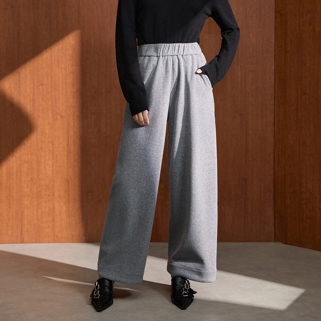 MY TENO/马天奴VDA767春秋显瘦针织高腰休闲宽松秋冬秋季裤子