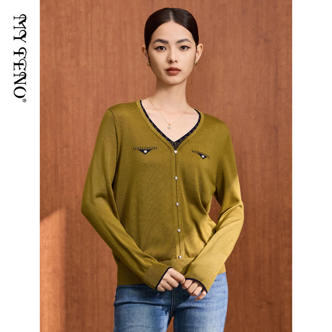 MY TENO/马天奴VDA863气质长袖时尚百搭羊绒宽松秋冬秋季针织衫