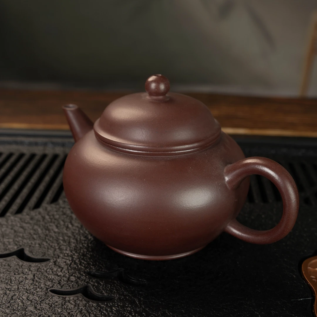 ZSMT-1147宜兴紫砂原矿手工壶龙血砂水平素水平200cc