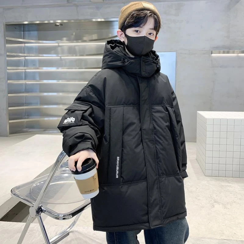 童装男童羽绒服冬装2025新款男孩白鸭绒加厚冬季外套中大童保暖