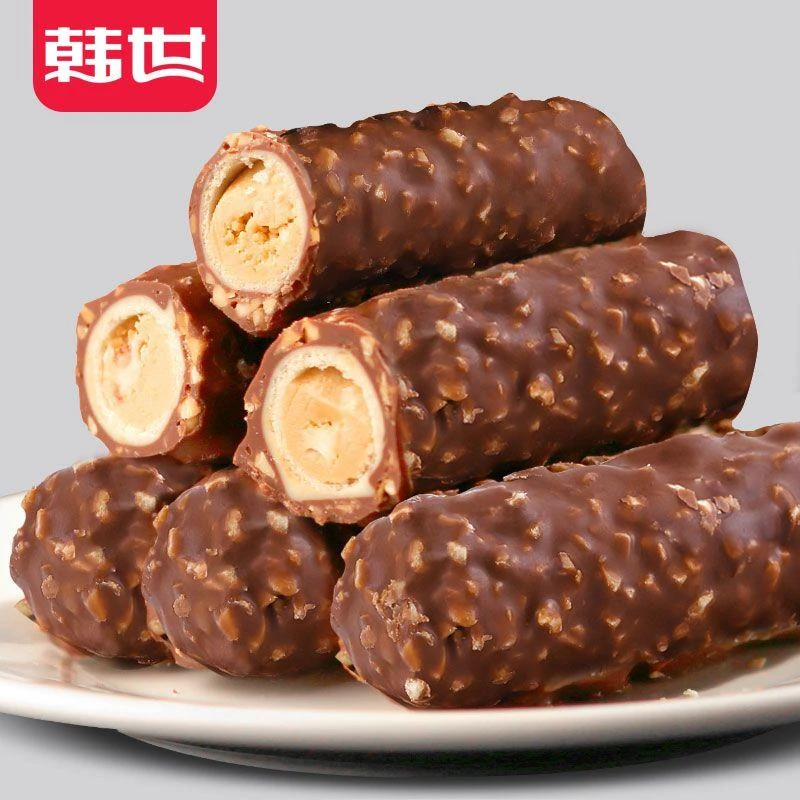 【小扬哥力荐】夹心巧克力果仁棒】韩世花生巧克力棒休闲零食年货