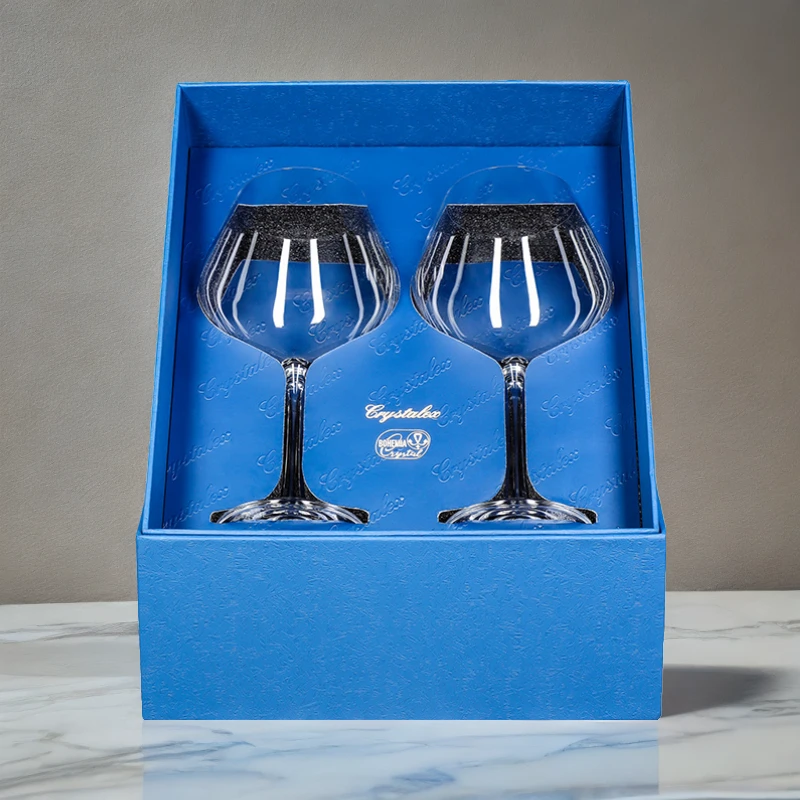 莱克斯捷克进口家用高档勃艮第杯情侣创意无铅高端二人红酒杯套装