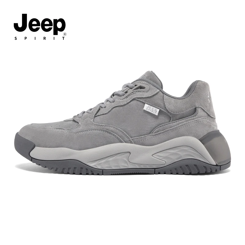 JEEPSPIRIT男鞋2025春季新款男士百搭休闲运动鞋复古老爹鞋男款鞋