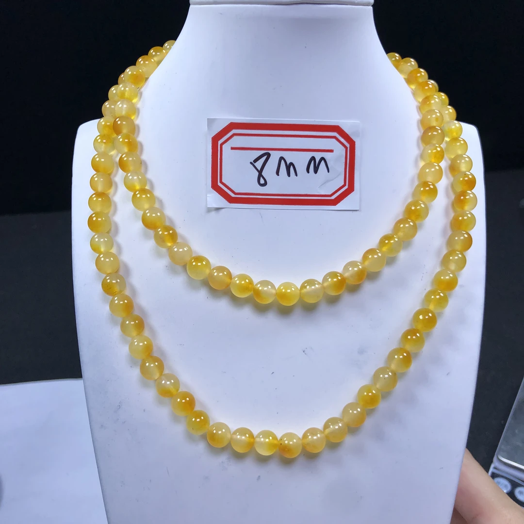 冰飘黄8mm项链108发1条J40