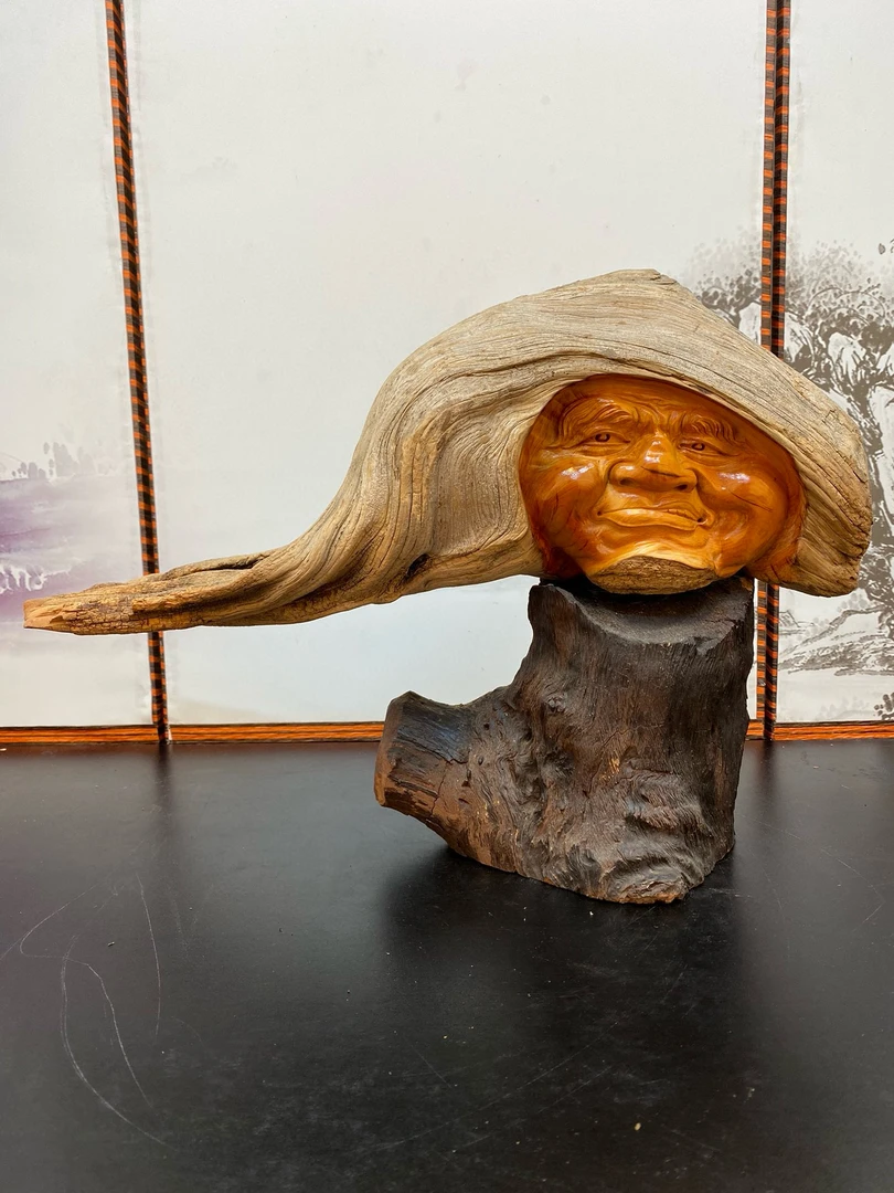 太行崖柏陈化料 人生百态 摆件