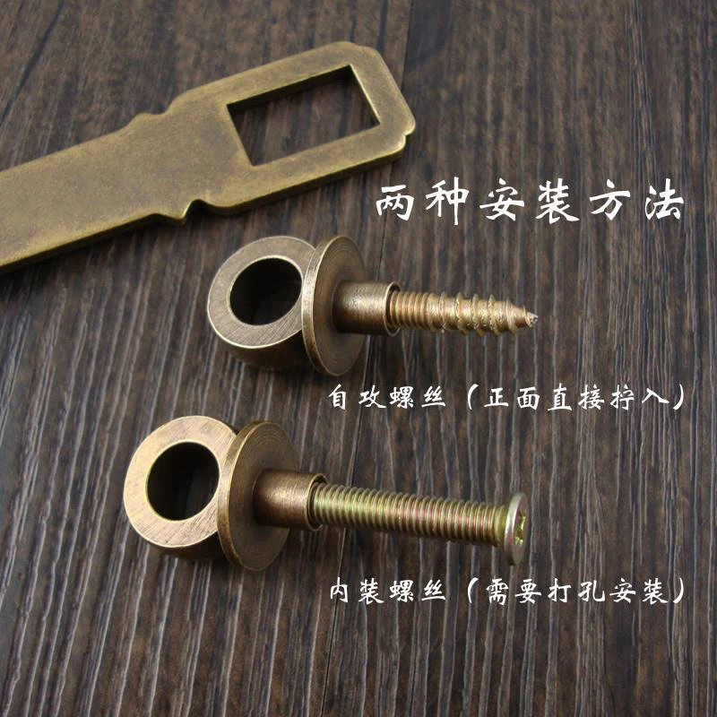 铜雀台 中式仿古锁扣纯铜复古搭扣门扣门锁大门柜门门栓加厚插销