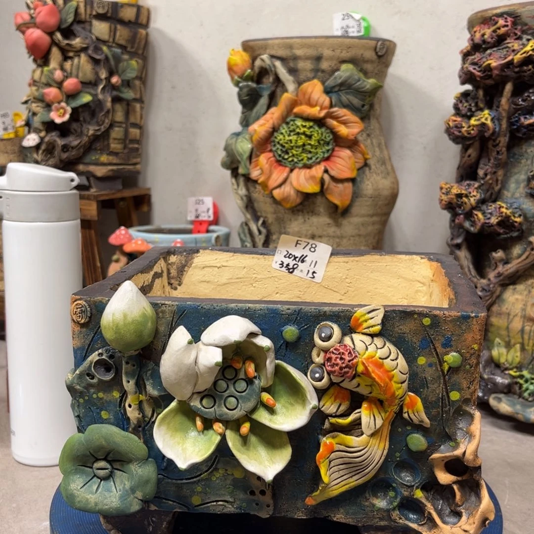 红陶F78 雨田花器