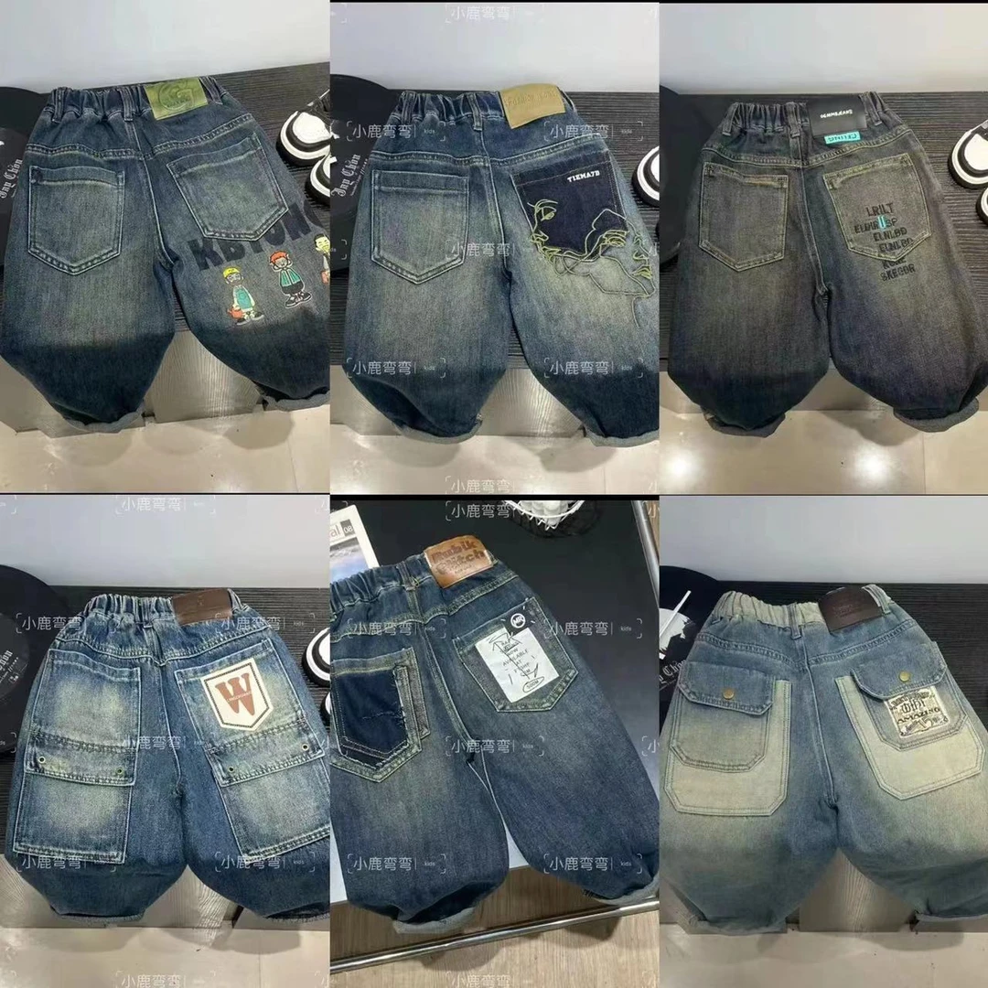 【断码福利/大童现货】F999秋季大童牛仔裤超软韩版时尚潮牌牛仔裤
