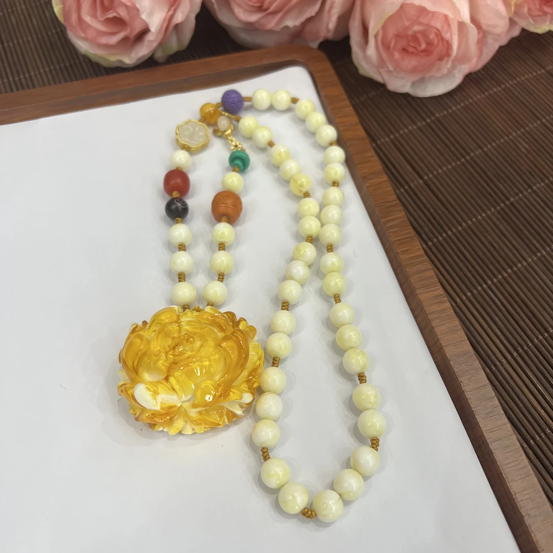 高定珠宝老蜡花吊坠ZX613S0218