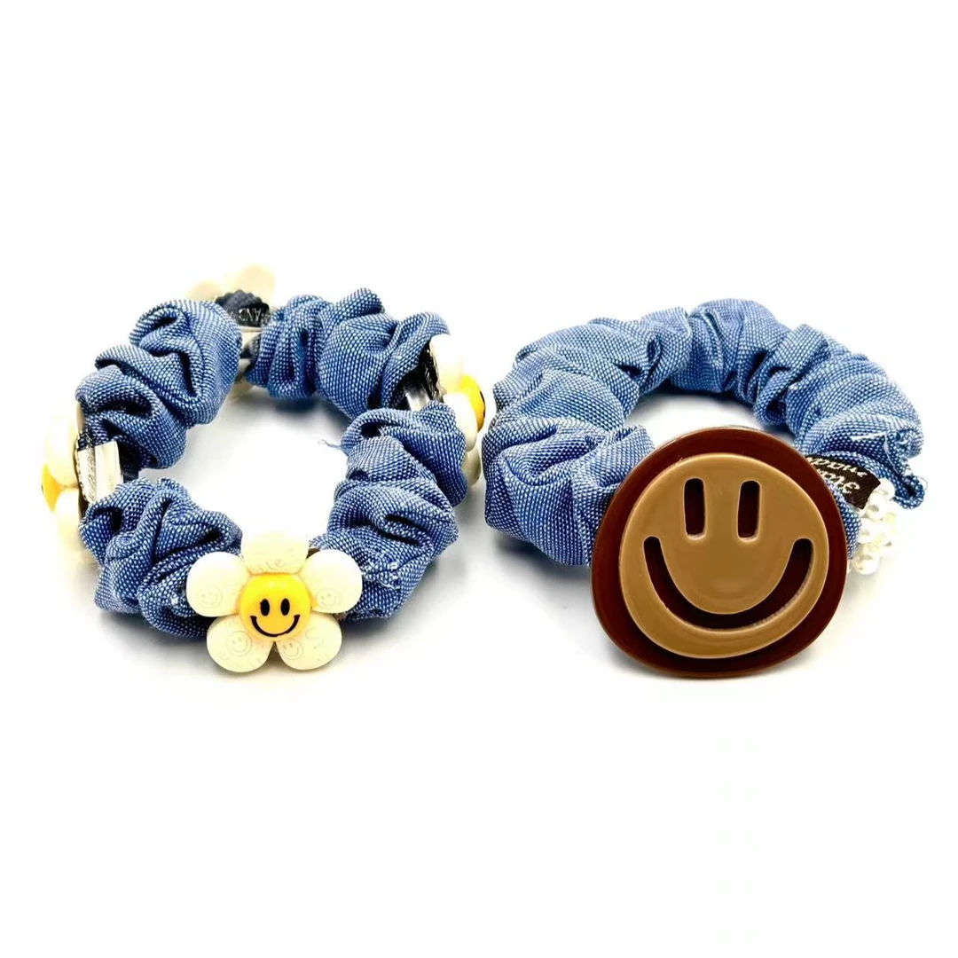 733-韩国布艺笑脸发圈