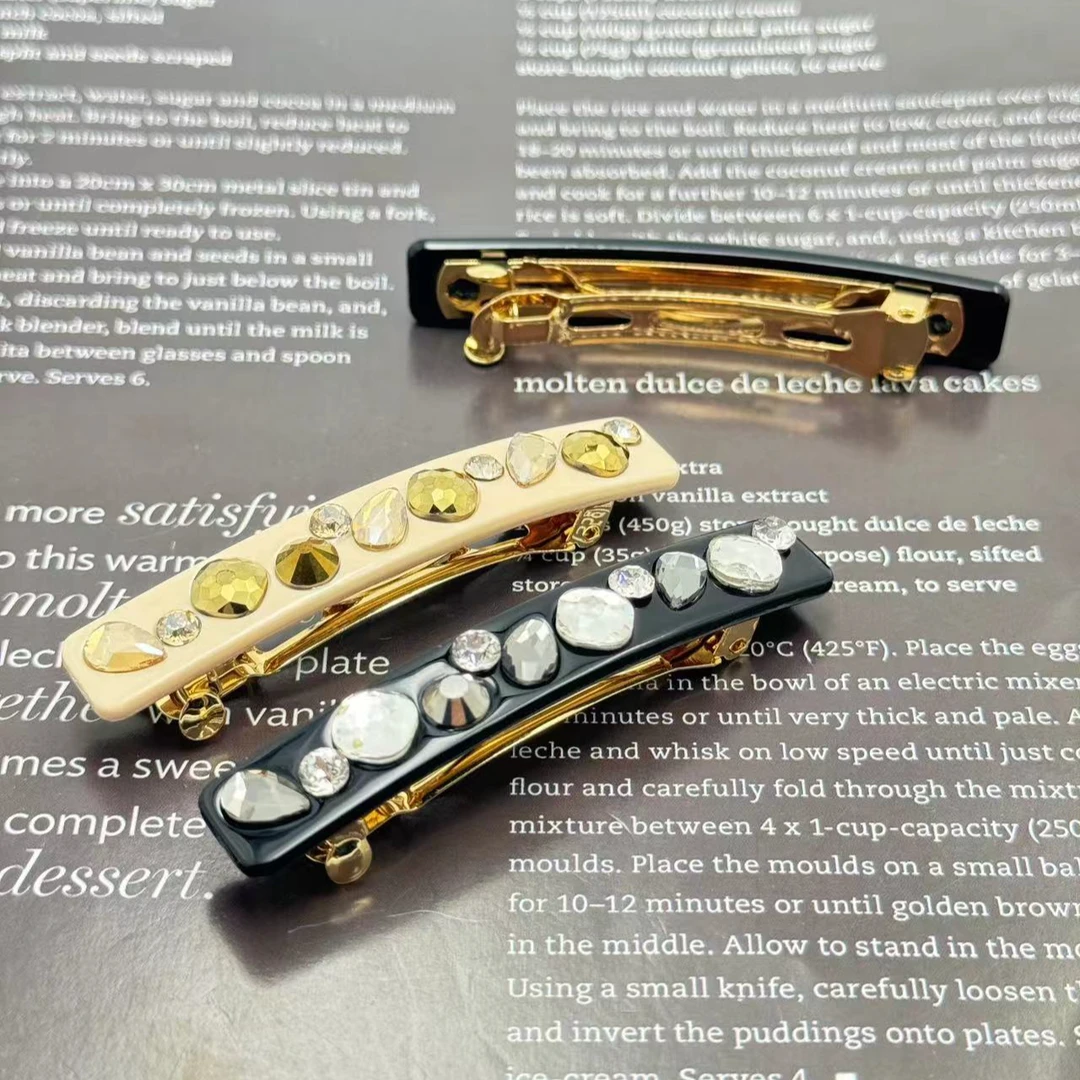 1360-247-新款优雅冰激凌7厘米百搭时尚弹簧夹