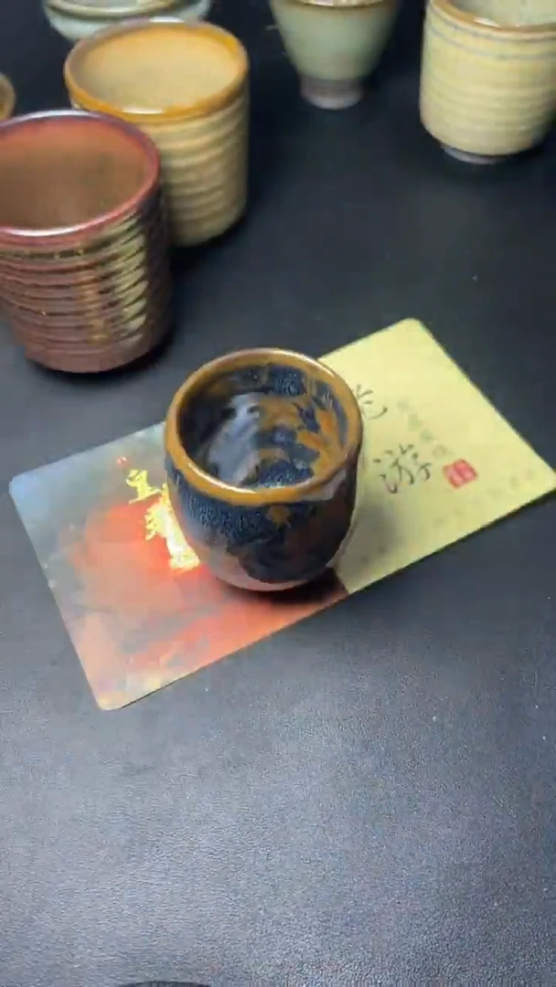 【闪购商品】茶盏276叶紫建盏瓷器