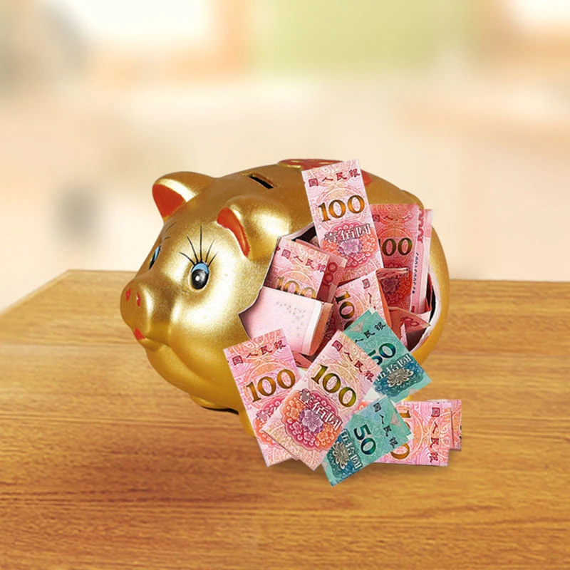 网红金猪陶瓷储蓄罐儿童成人节日礼物大号可取存钱罐居家客厅摆件