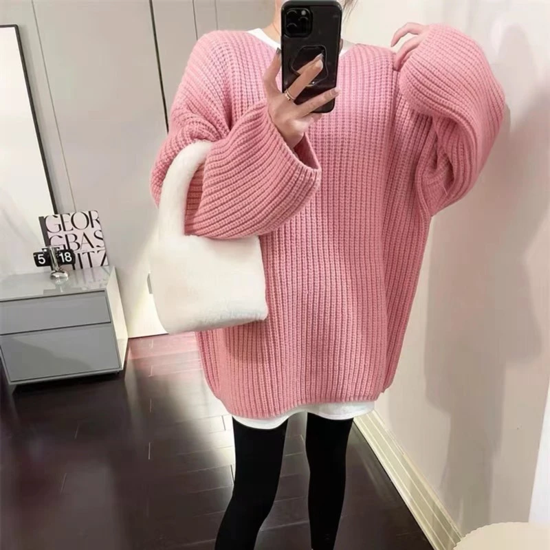 310款四色净版圆领毛衣个别微瑕