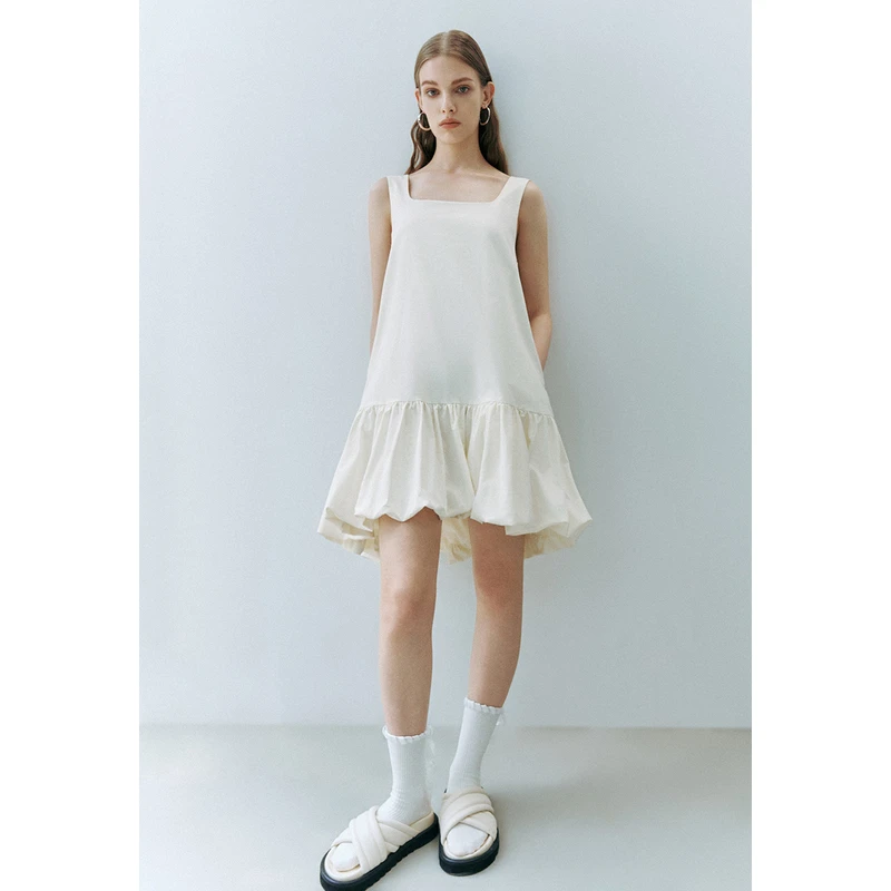 UR夏季新款女装小清新少女感蓬蓬廓形连衣裙UWU740091