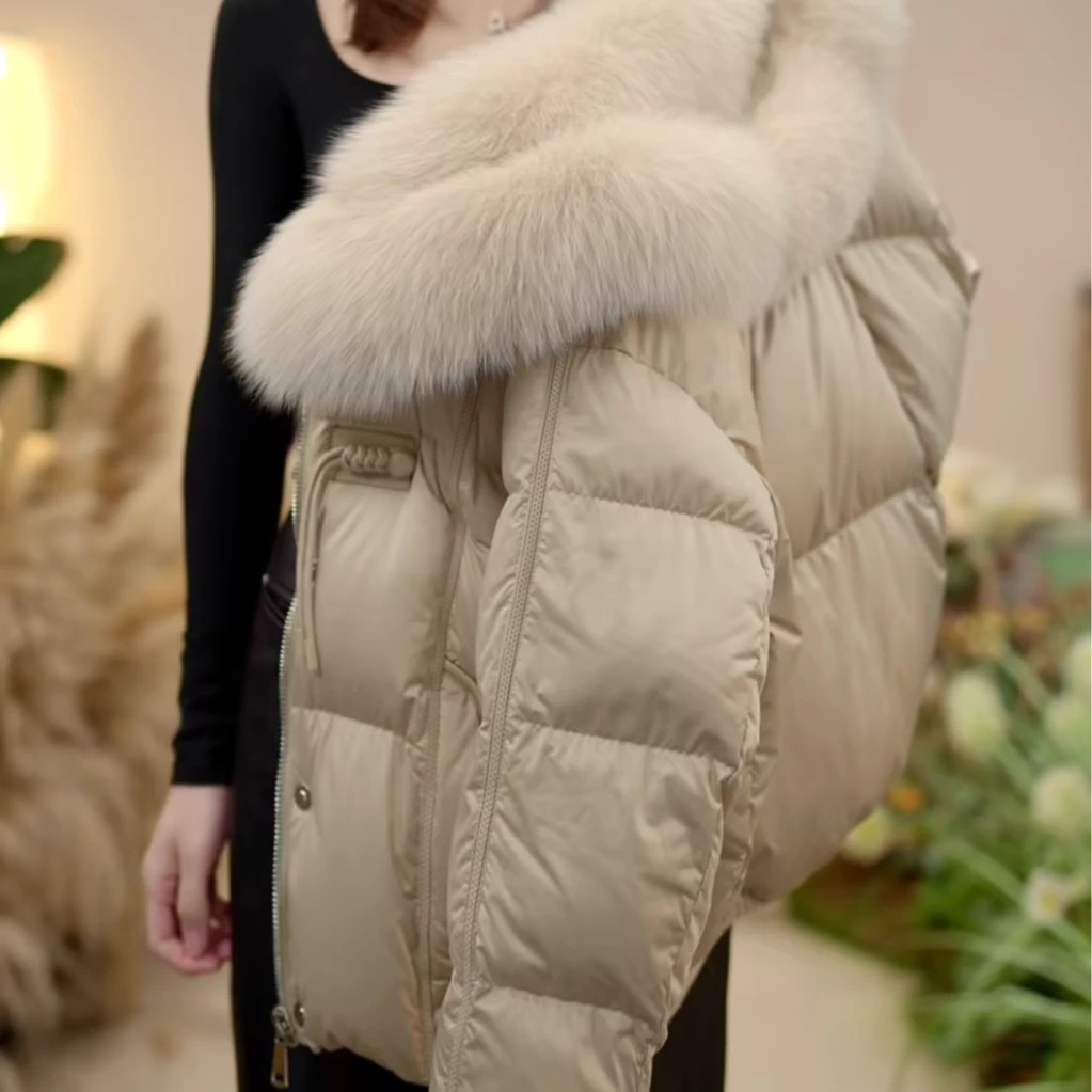 【SS】甄选-优雅冬韵 | 爆款洋气时尚百搭保暖纯色冬季大毛领厚外套