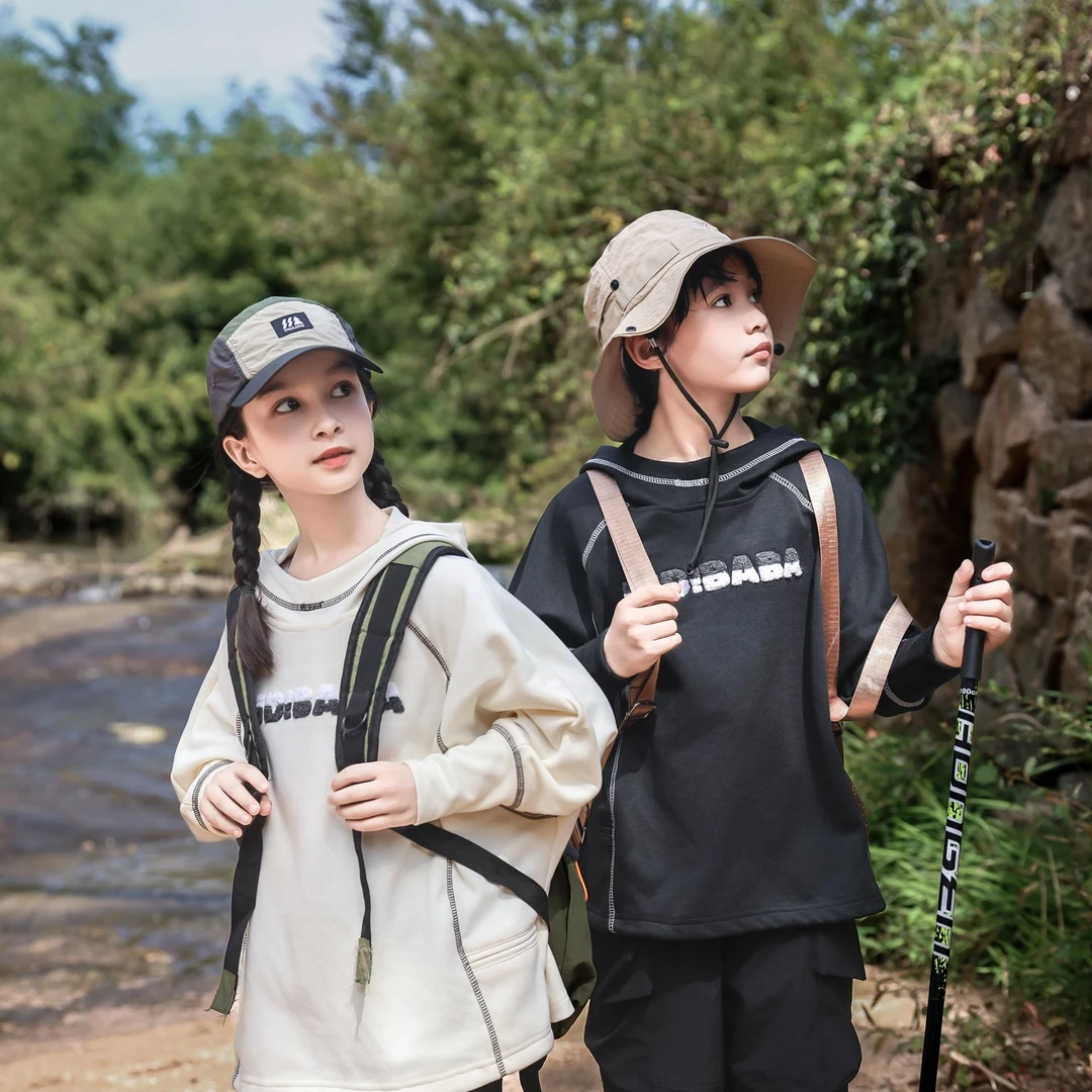 DIDIBABA/滴滴巴巴童装儿童时尚宽松运动中大童连帽卫衣DA1117C