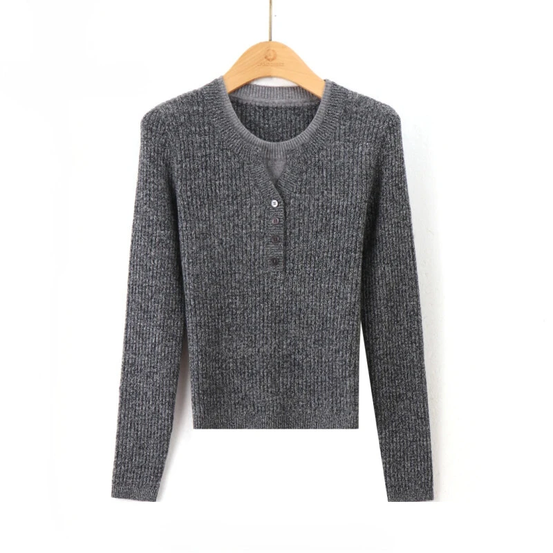 【主播推荐4】气质长袖打底毛衣女春装新款显瘦内搭套头针织上衣