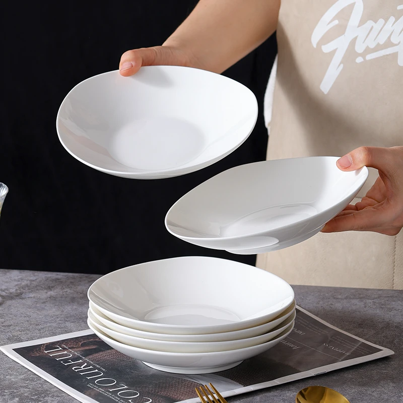 句途8个7.5英寸三角盘异型盘家用釉下彩陶瓷餐具