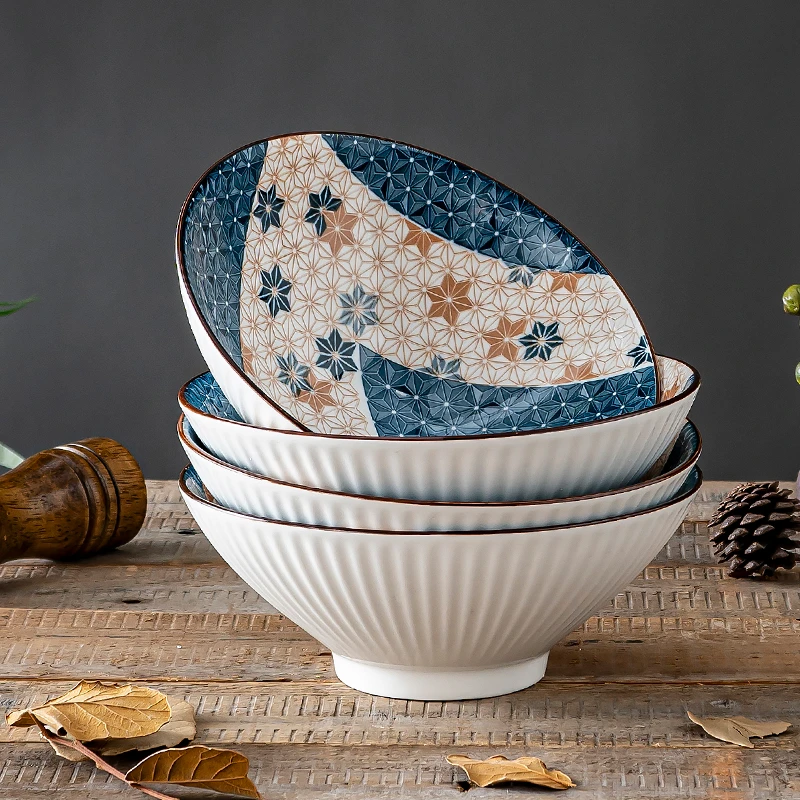 【粉丝精选】句途4个满天星8英寸斗笠碗大汤碗吃面碗高颜值陶瓷餐具