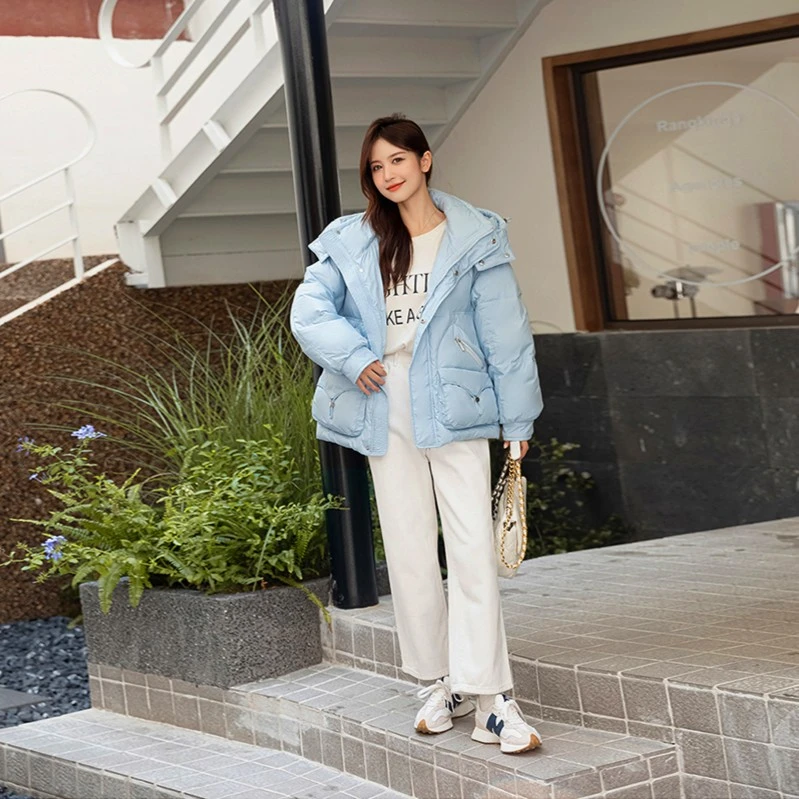 新款201女羽绒棉服九成品半衣皮衣壳韩版洋气冬旧羽衣服翻新定做