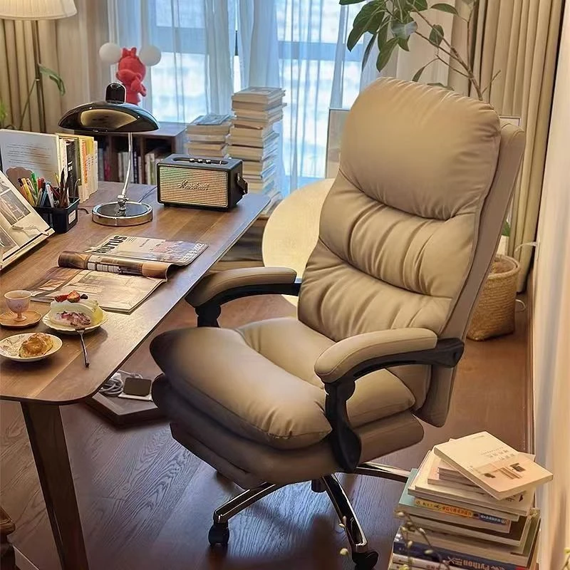 新疆包邮书桌椅子家用电脑椅休闲靠背可躺沙发椅书房久坐老板椅子