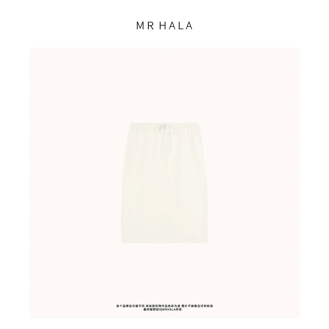 MRHALA 予鹭扶桑棉开衩松紧半裙女 LQ407081