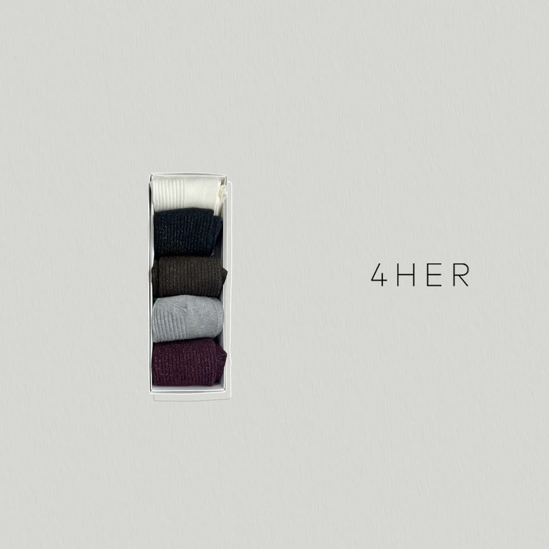 FOURHER 闪闪星空 自带香气 足底温暖搭配 中筒袜