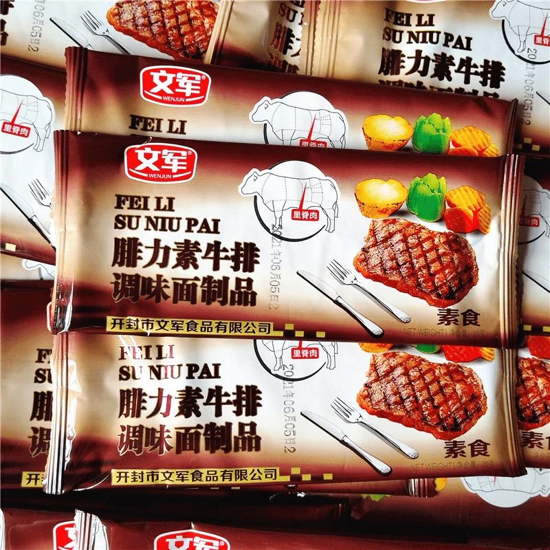 文军腓力素牛排调味面制品休闲辣条辣片面筋怀旧素食零食小吃