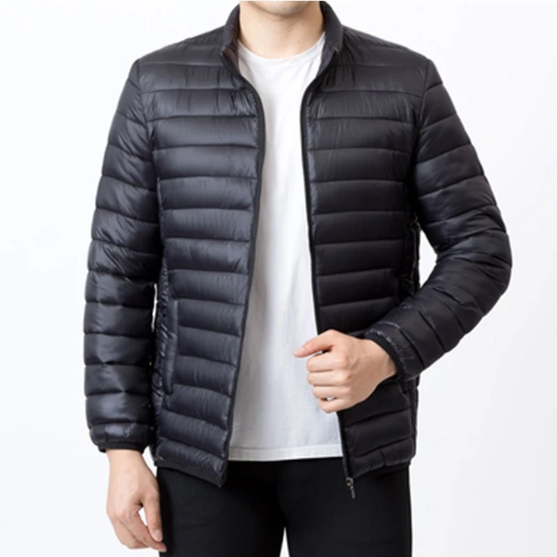 2025秋冬季棉服男立领轻薄棉袄中青年工作服外套爸爸冬装休闲棉衣