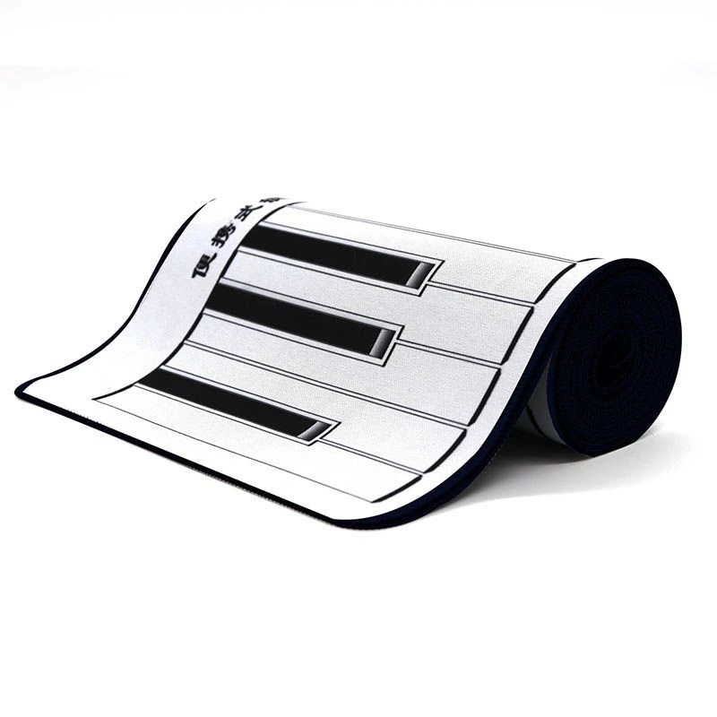 钢琴键盘练习垫练习纸88键手卷钢琴键盘图 钢琴指法练习 五线谱图