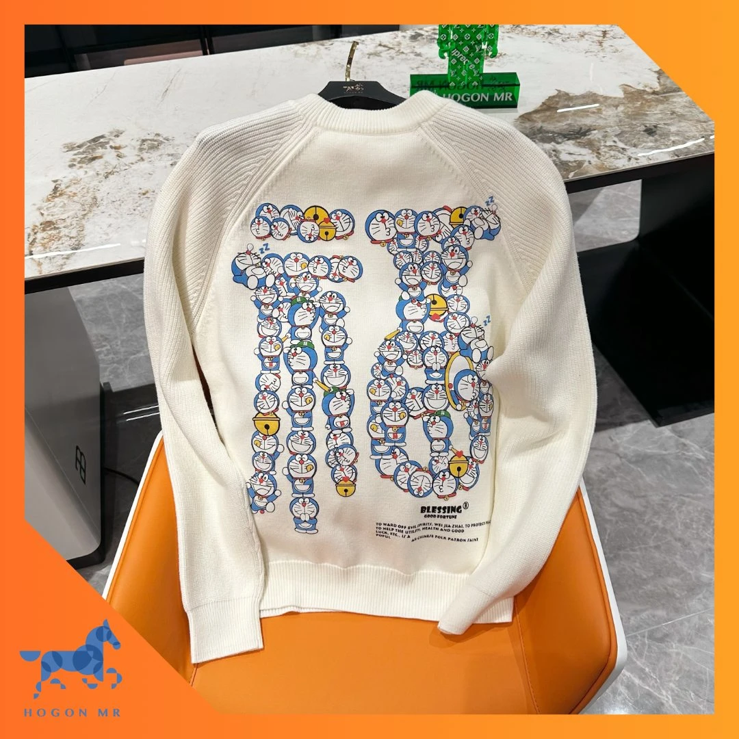 HOGON MR｜【新款】福字机器猫 贺新春国潮时尚毛衣秋冬男女