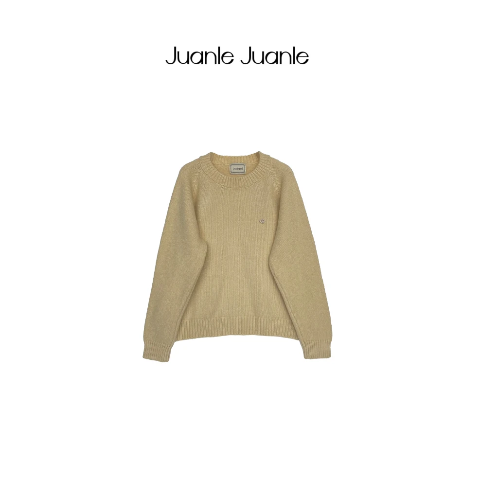 JuanleJuanle2024早秋时尚百搭简约宽松毛衣针织衫J3-0925