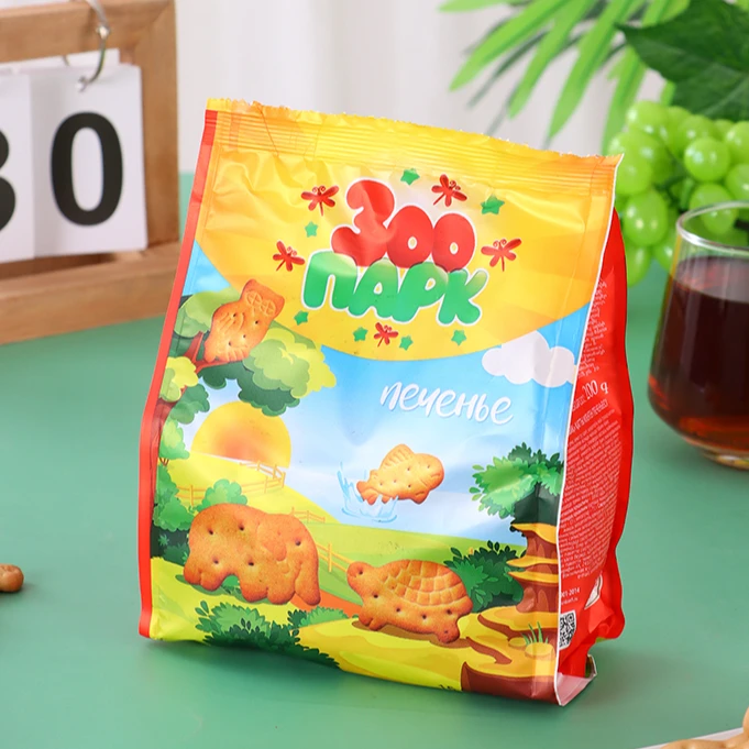 俄罗斯原装进口奥莱纳牌动物园系列经典口味饼干200g/袋