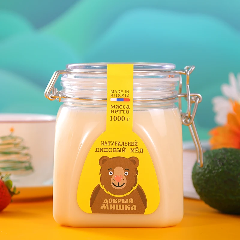 俄罗斯进口远东熊牌椴树蜂蜜1000克/瓶