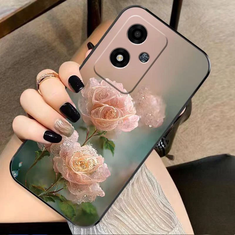 适用OPPOA2M手机壳oppoa2m硅胶幽暗冥花新女款时尚花类图案软壳保