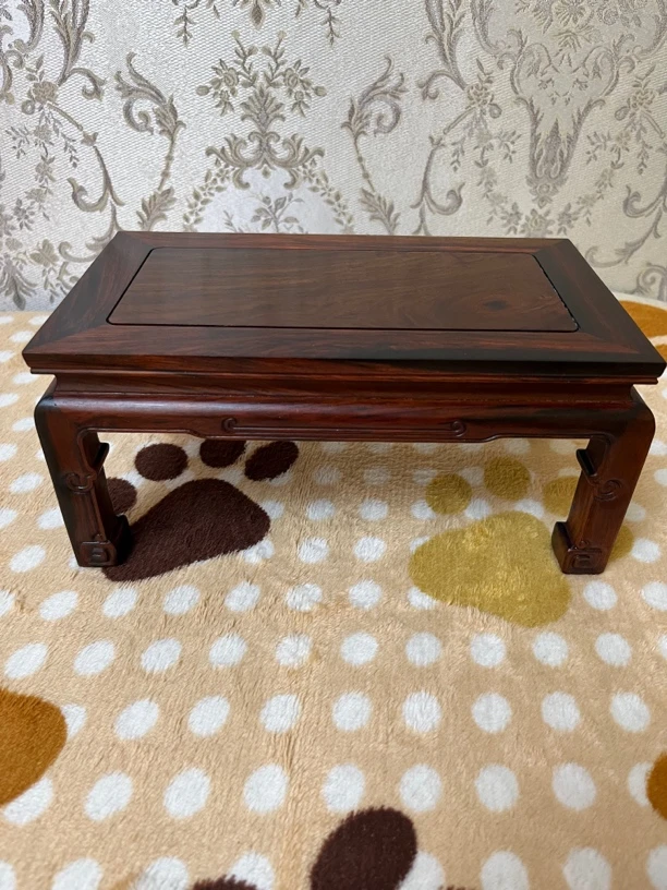 老挝大红酸枝长方底座 盆景玉器古玩佛像底座 红木工艺品木雕摆件