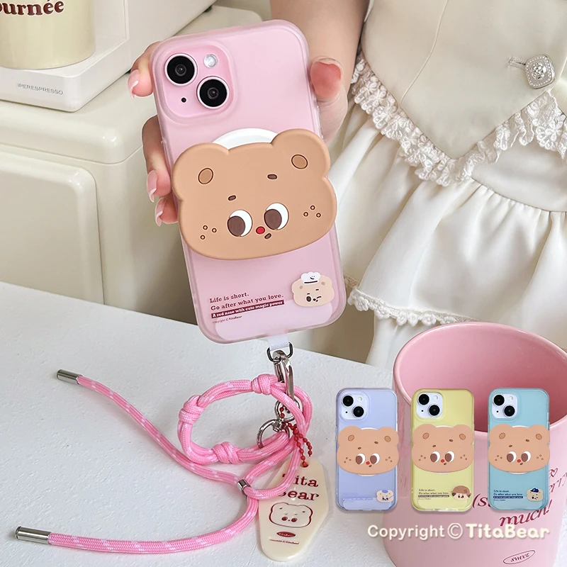 TitaBear小熊模拟人生磁吸手机壳适用iPhone15Promax华为mate60