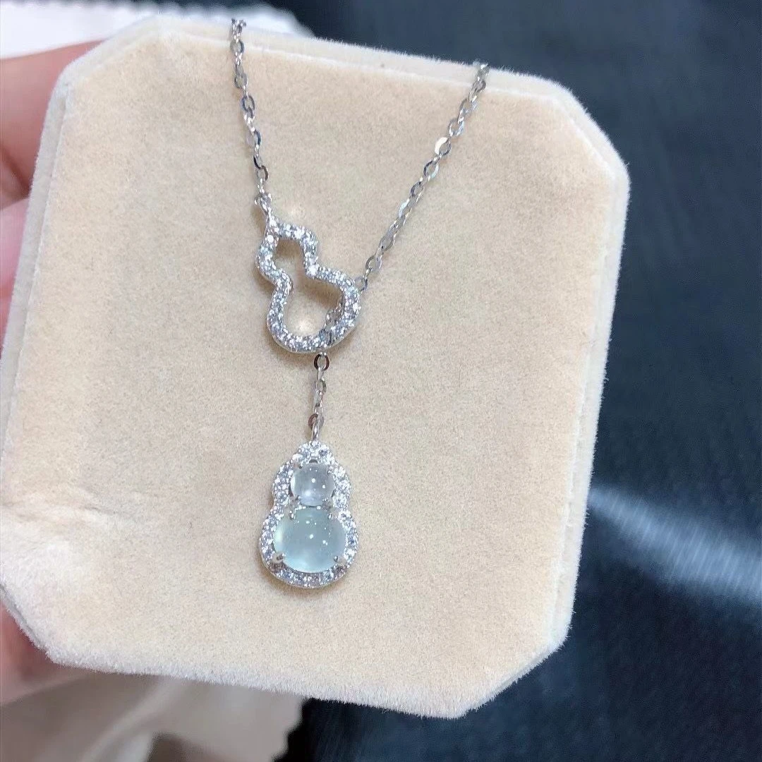 铜合金项链 新款款招财冰新中式葫芦项链女颈饰品锁骨项链轻奢感