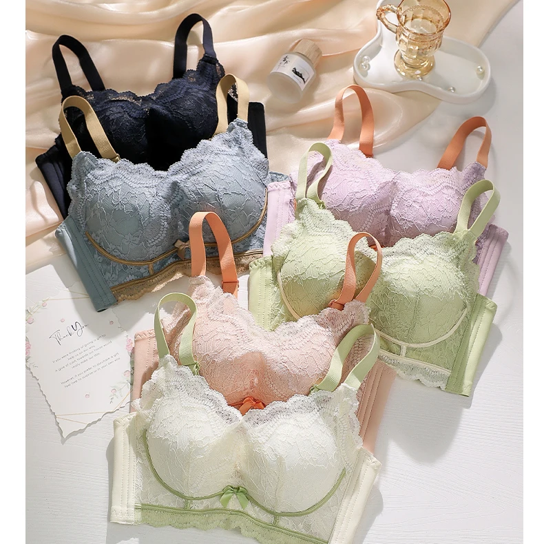 926款小胸显大时尚性感聚拢蕾丝调整型加厚无钢圈性感内衣文胸罩
