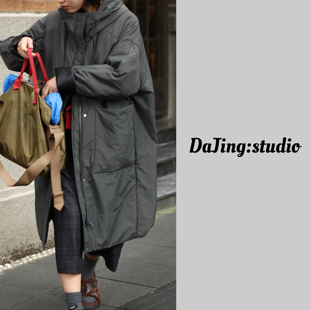 DAJING 专Gui 韩版洋气连帽大兜棉羊毛内胆宽松茧型长裤棉服女冬