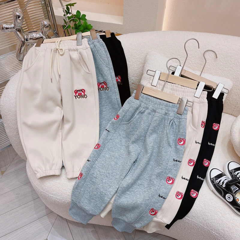 【童稚园】儿童新品休闲运动裤女童男童外穿长裤宝宝欧若风童装