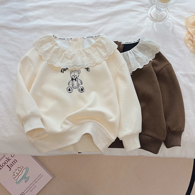 儿童中大童秋季新款卫衣110-160码时尚打底卡通长袖女童卫衣外穿